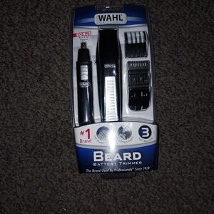 New Wahl Beard Trimmer Kit Black Shaving Set with Nose And Ear Trimmee
